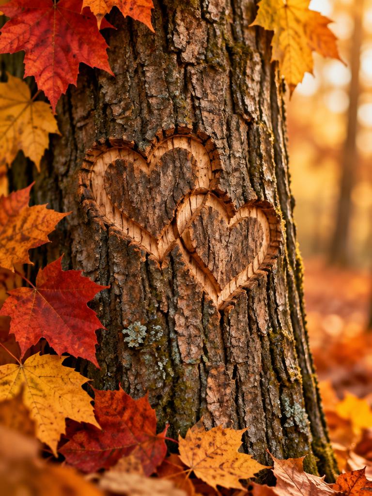 Carved hearts