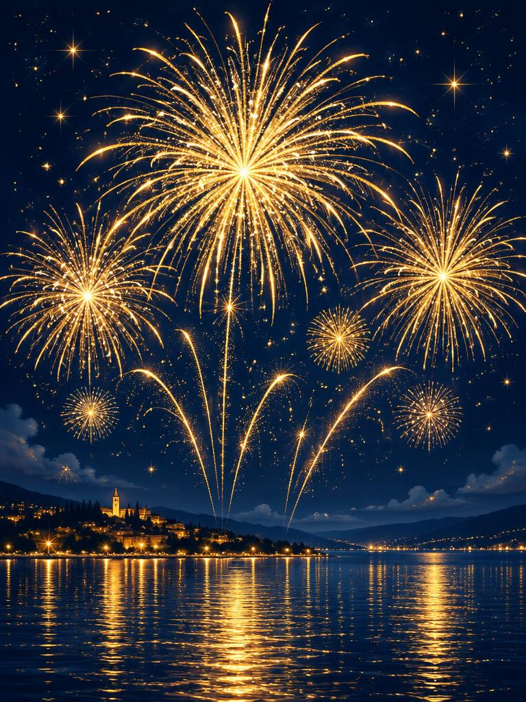 Golden fireworks